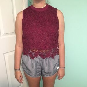 forever21 lace tank top